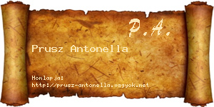 Prusz Antonella névjegykártya